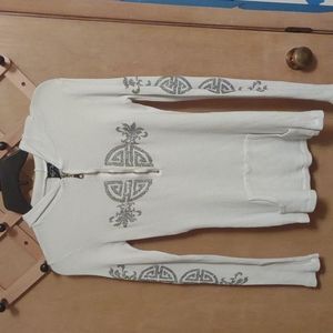 A white and glittery jacket